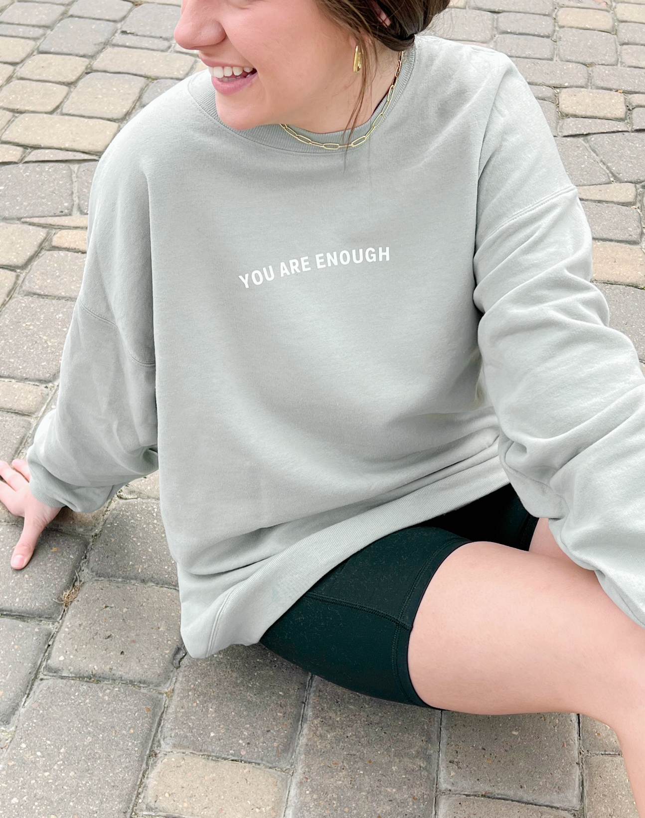 You Are Enough Crewneck, Affirmation Sweatshirt